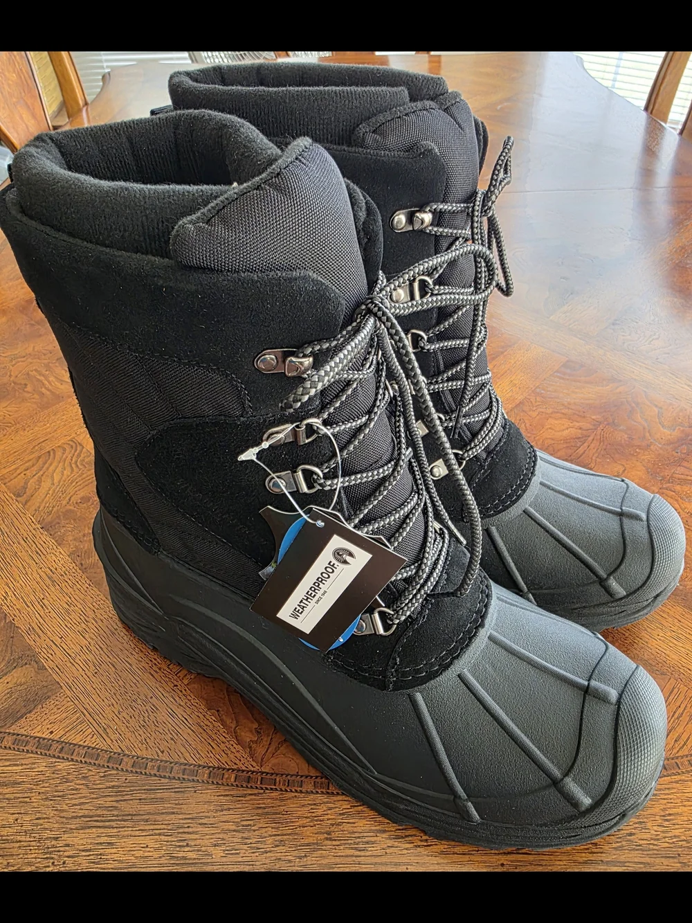 Weatherproof Men's Badger II Waterproof Flat Heel Winter Snow Boots Size 12 M